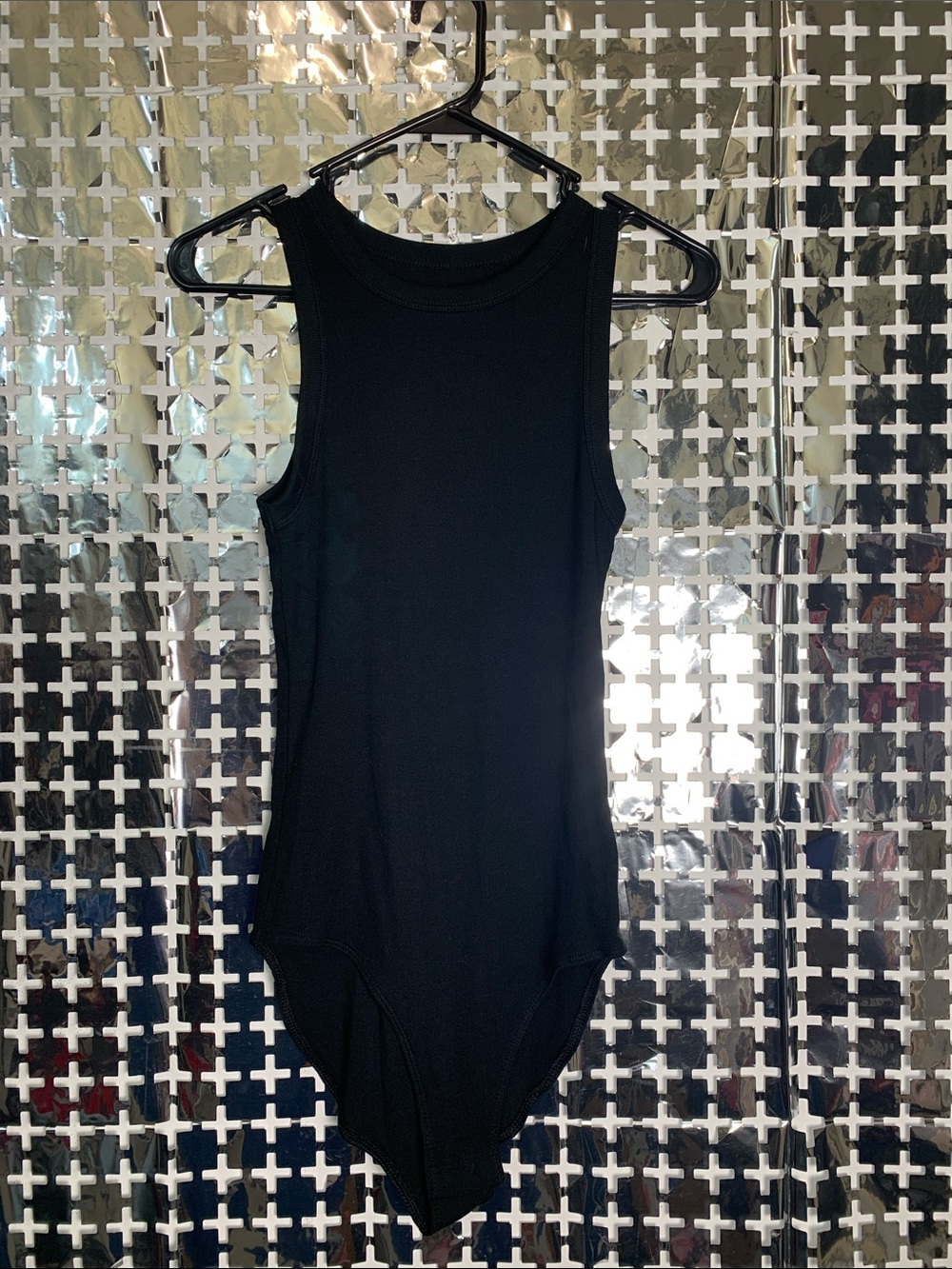 a new day Black Ribbed Sleeveless Bodysuit
